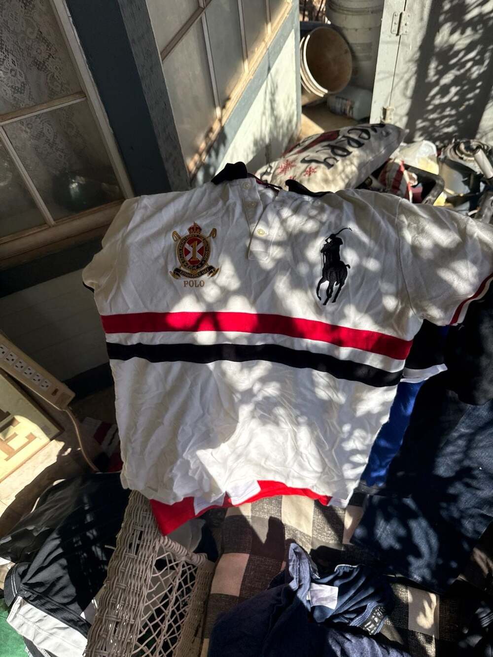 Polo Ralph Lauren Men's White Custom Slim Fit Polo with Big Pony Embroidered Cre